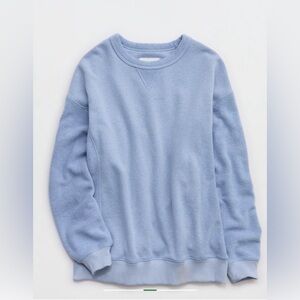 Aerie Women’s Très Chic Chenille Sweatshirt Monaco   Blue color Size S